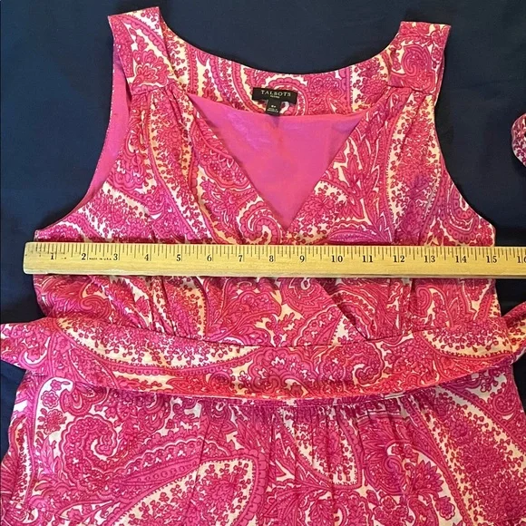 100% Cotton Talbots Petites size 8 petite Pink Paisley Maxi Dress natural fibers